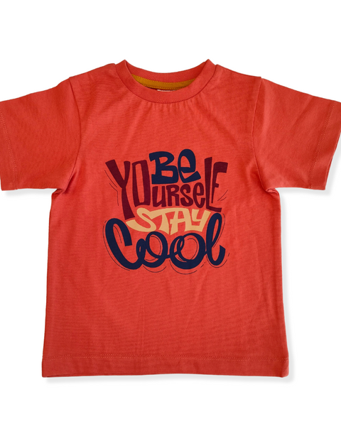Be Yourself Stay Cool Orange Kids T-shirt