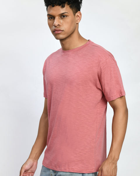 Peach Color Oversized T-Shirt For Men's