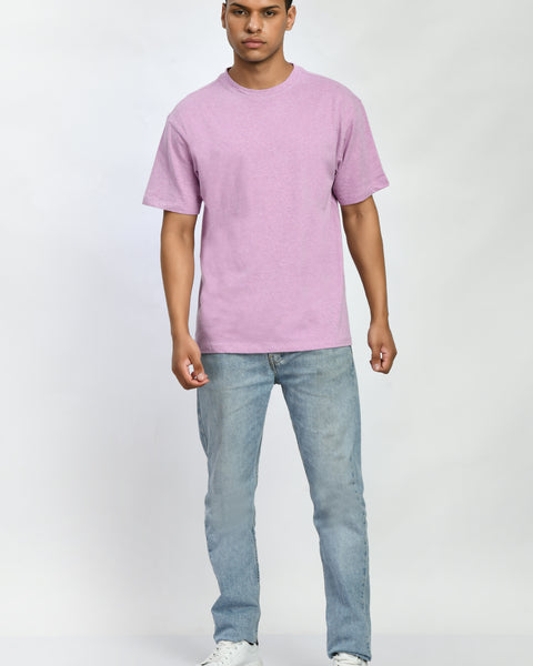 Lilac Color Oversized T-Shirt For Men's