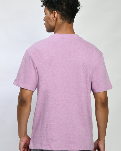 Lilac Color Oversized T-Shirt For Men's