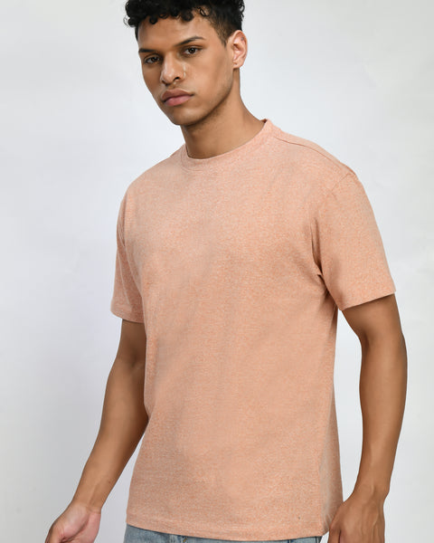 Dark Coral Color Oversized T-Shirt For Men's