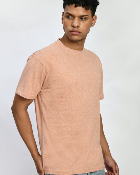 Dark Coral Color Oversized T-Shirt For Men's