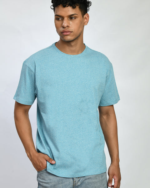 Sky Blue Color Oversized T-Shirt For Men's