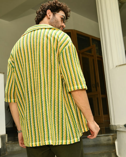 LO/OC by Saienz Yellow Colour Shirt For Mens