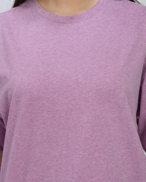 Lilac Color Oversized T-Shirt Type Top