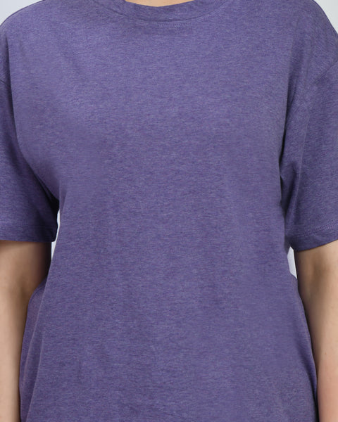 Purple Color Oversized T-Shirt Type Top