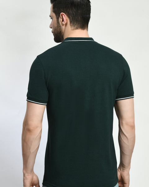 Bottle Green Polo T-shirt For Men