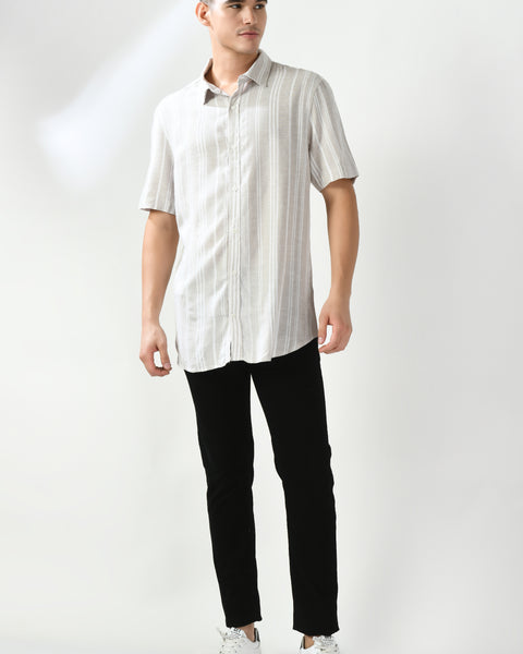 Light Beige Striper Shirt
