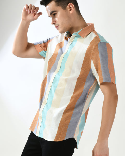 Multicolor Pastel Striper Shirt