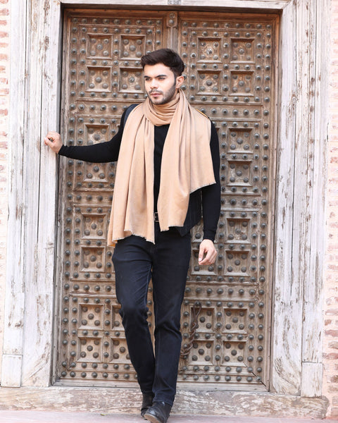 Handwoven Cashmere Unisex Reversible  Wool With Silk Stole