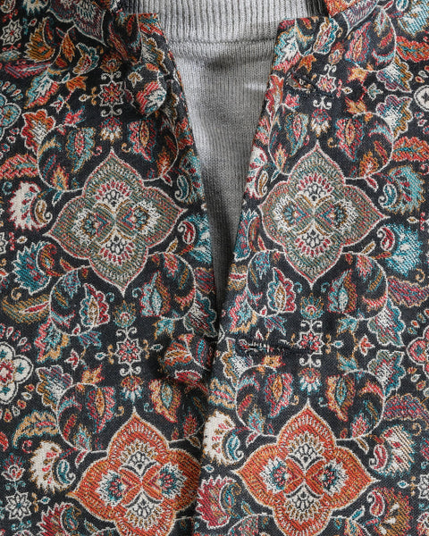 Handwoven Pashmina Vintage Kani  Waist Coat With Paisley Design