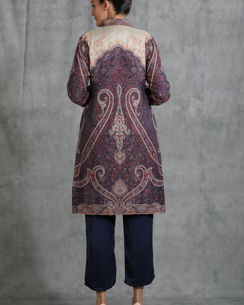 Handwoven Pashmina Vintage Full Coat With Paisley Design