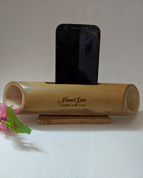 Natural Bamboo mobile  sound amplifier handcrafted by artisans