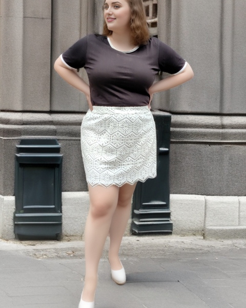 White Lace Mini Skirt