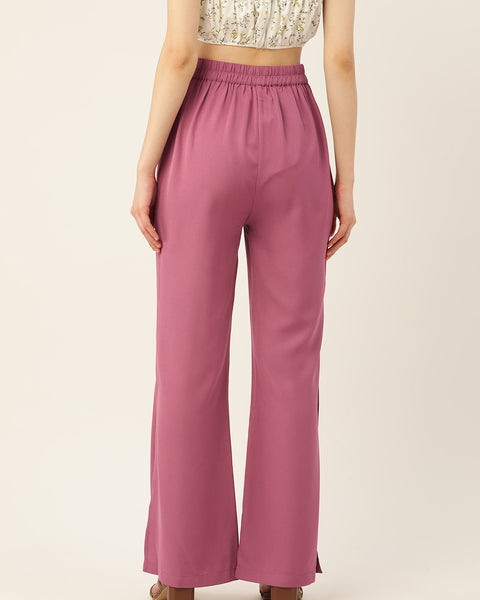 Rue Collection Relaxed Loose Fit High-Rise Trousers