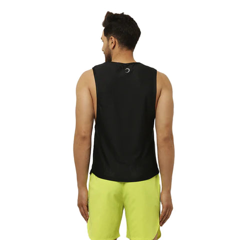 Men's gym Wear Drop Arm Tank - Black color