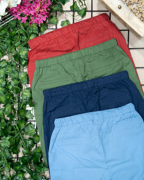 Boys Solid Cotton Shorts