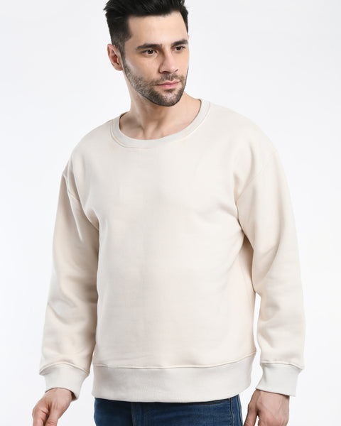 Off White Basic Sweatshirt
