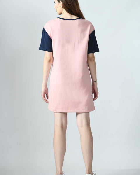 Color-Blocked Terry Dress