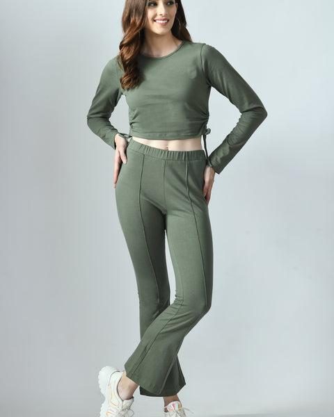 Relaxation All - Day & party all night long crop top flare pant swanky -  Private Lives